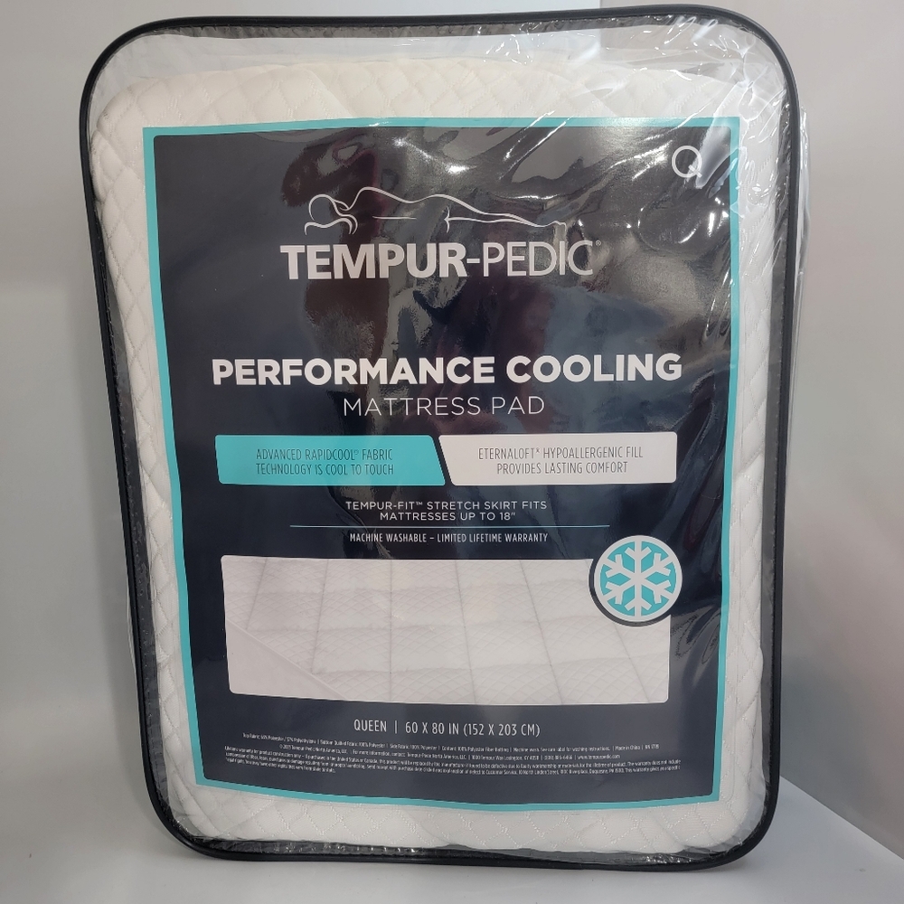 TEMPUR-PEDIC Performance Cooling Mattress Pad Stretch Skirt Size: QUEEN